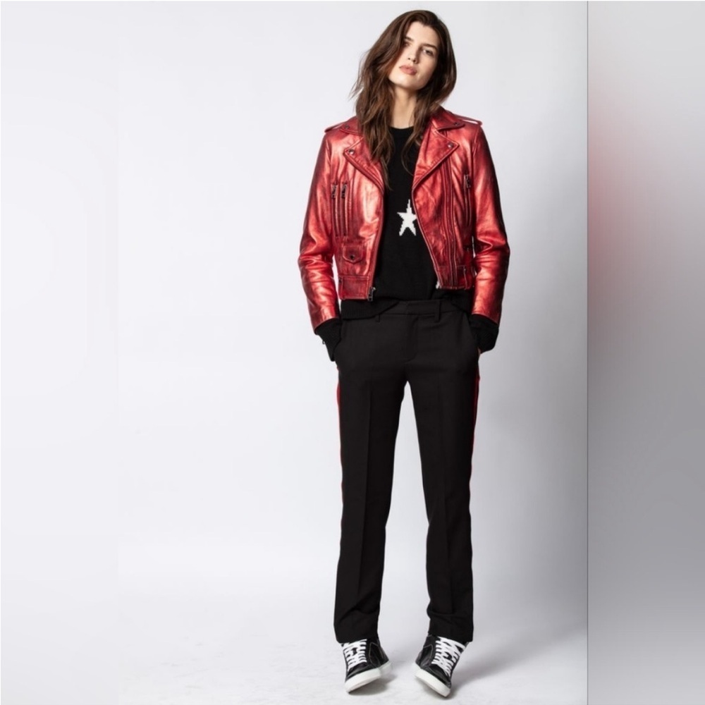 Zadig&Voltaire Pomelo Band Side Striped in Noir Size XS/EU34